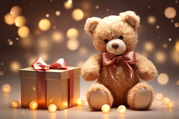 Christmas card: Teddy bear