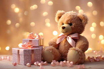 Christmas card: Teddy bear