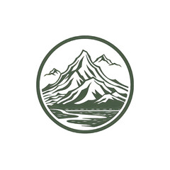 Mountains Logo Template. Can be used in agencies, design studios, architectural studies, investment or insurance company, real estate business, analytics and statistics, software companies.