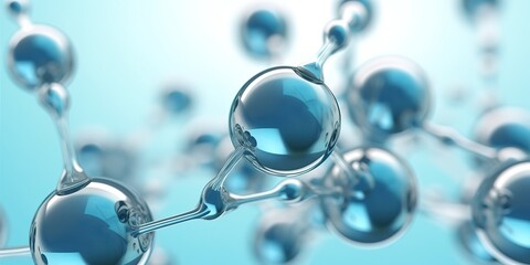 interconnected molecules. science molecules concept. generative AI