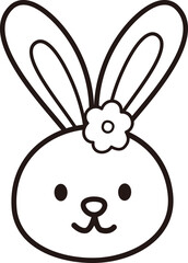 Easter bunny coloring drawing