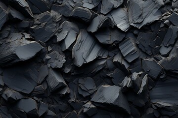 Earths shadow A coal black background with a geological texture theme - obrazy, fototapety, plakaty
