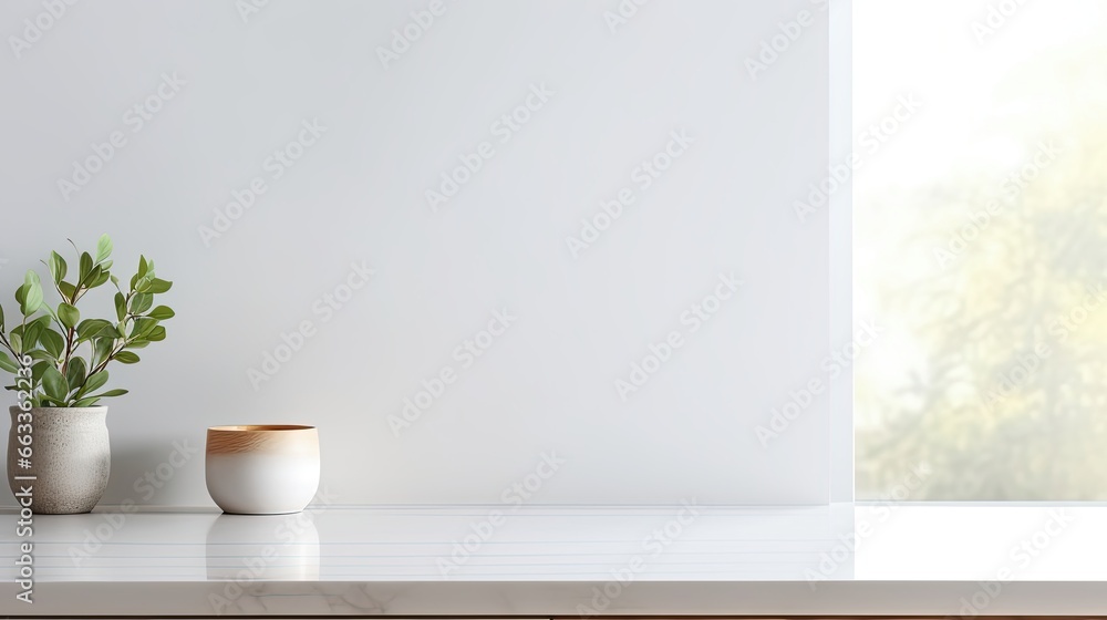 Aufkleber copy space for displaying your product on a white table