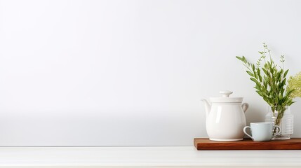 Copy space for displaying your product on a white table