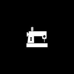 Sewing machine icon isolated on dark background