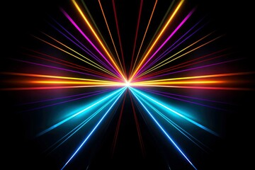 Abstract abstract neon glowing line, Technology background