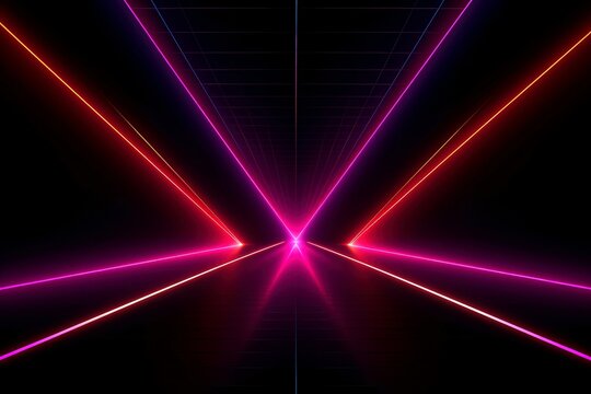 Abstract abstract neon glowing line, Technology background © AITTHIPHONG