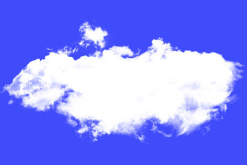 light blue has sunlight during the day Pure white clouds, air pollution, cut transparent background PNG 3D illustration