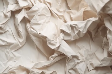 Background of crumpled paper texture in a light tone wallpaper background 