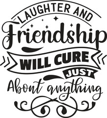 Obraz premium Friends Quotes Typography SVG Design, Best Friend SVG Design, Friends T-shirt Design