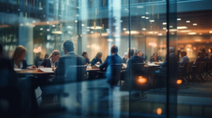 Group of business people having a meeting or brainstorming in a boardroom