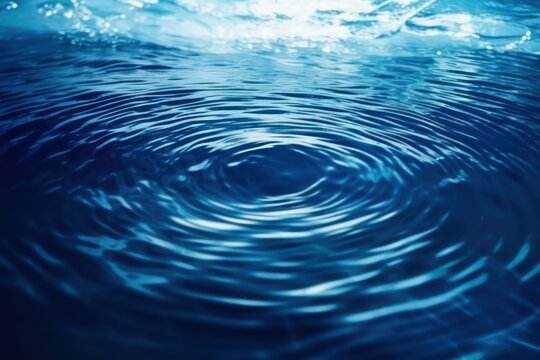 beautiful background image in blue tint of water surface,abstract wallpaper background about mind and water concept