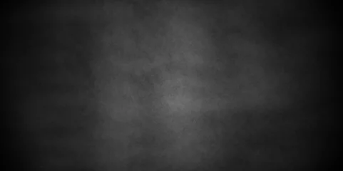 Foto op Plexiglas Dark Black texture chalk board and black board background. stone concrete texture grunge backdrop background anthracite panorama. Panorama dark grey black slate background or texture. © MdLothfor
