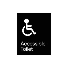 Accessible Toilet wayfinding sign label