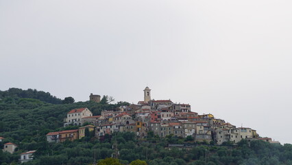 Obraz premium Torrazza in Imperia, Italy, in the month of May