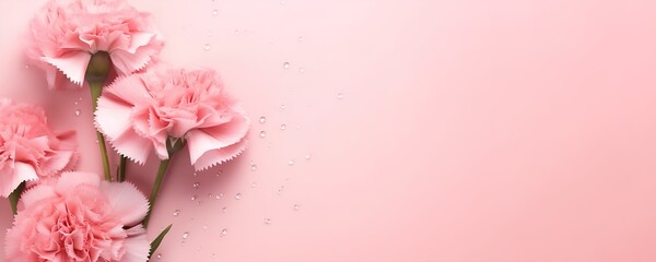 Fototapeta na wymiar beautiful tulips on a pink background. generative AI