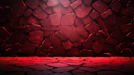 Red Gritty Style Background Created with Generative AI