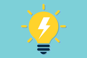 Fototapeta premium Light bulb symbol vector design illustration