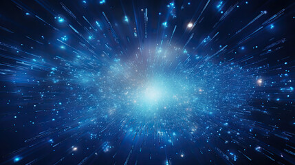 Fototapeta premium Dynamic Sparkling Blue Background Created with Generative AI