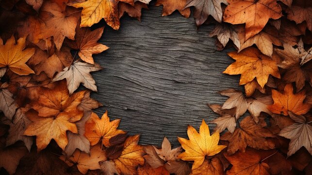 Autumn fall leaves texture wallpaper background