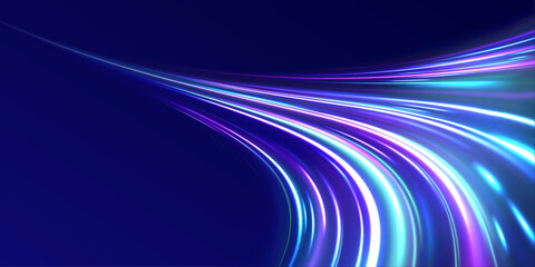 Concept of leading in business, Hi tech products, warp speed wormhole science vector design. Horizontal speed lines background	