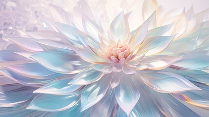  a blue and white flower with lots of petals on it.  generative ai