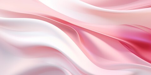 Abstract wavy pattern silky in pink and white colors, monochrome background.