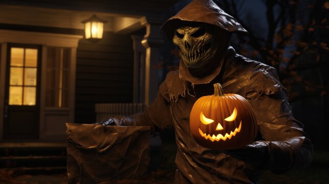 Halloween pumpkin mailman