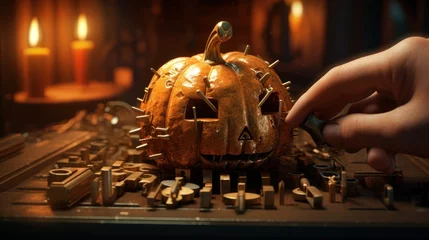 Foto op Canvas Halloween pumpkin locksmith © BakhtiyarHussain