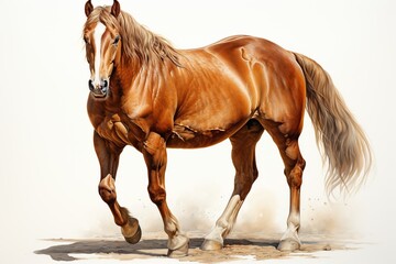 horse on a white background