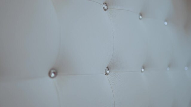 Close-up of leather upholstery, leather furniture upholstery
