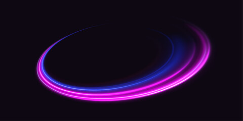 Futuristic dynamic motion technology. Blue and green speed abstract technology background. Neon color glowing lines background, high-speed light trails effect.	