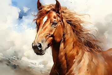 Obraz premium horse in winter