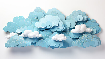 podium blue clouds 3d.