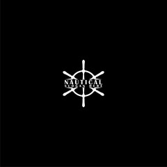 Ship steering for sailing logo icon isolated on dark background © sljubisa