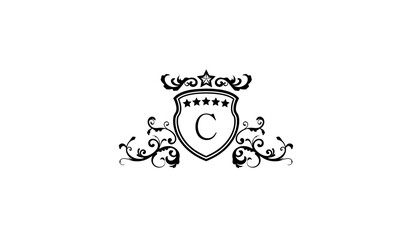 Black elegant logo template C