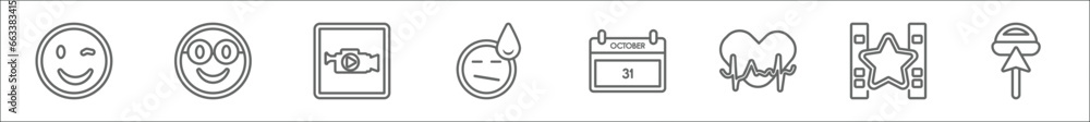 Aufkleber outline set of user interface line icons. linear vector icons such as mechanic tool, display, 3 pvc,