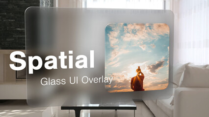 Spatial Glass UI Overlay - obrazy, fototapety, plakaty