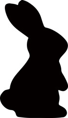 Easter bunny silhouette