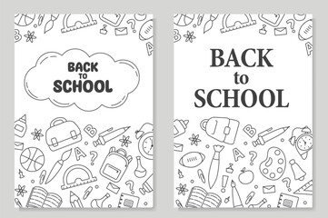 Freehand drawing school items.Concept of education. Online education.Doodle sketch style vector.Doodle school icon.Hand drawn stadying education.School supplies and creative elements.