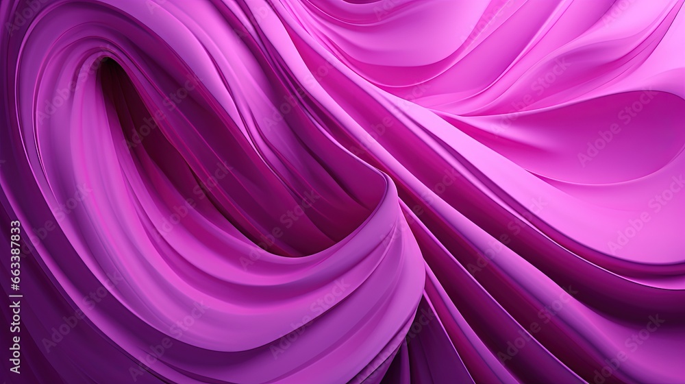 Poster a purple background with wavy lines and a large amount of light. generative ai