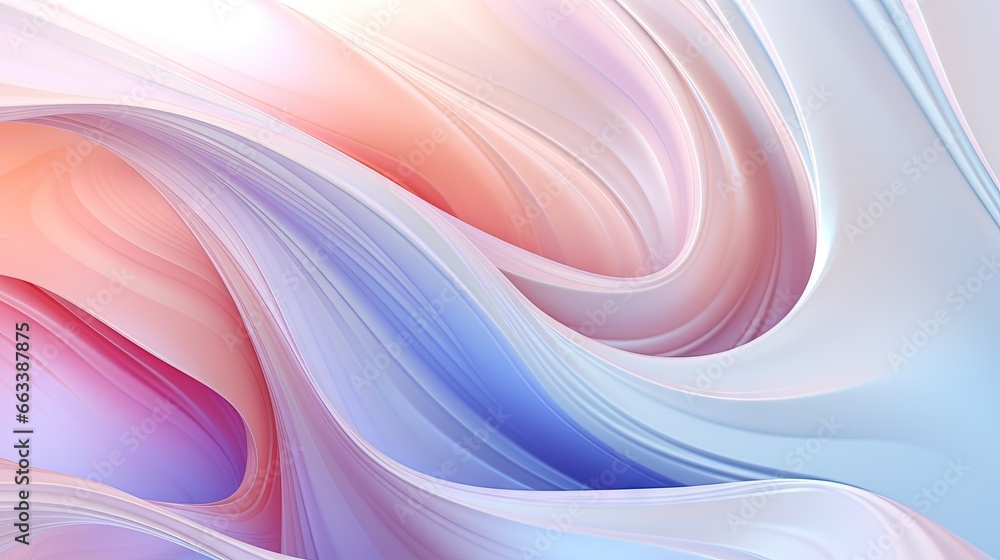 Poster  an abstract background with wavy lines and a pastel color scheme.  generative ai