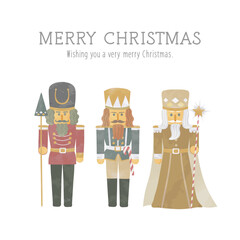 クリスマス　シンプルなくるみ割り人形