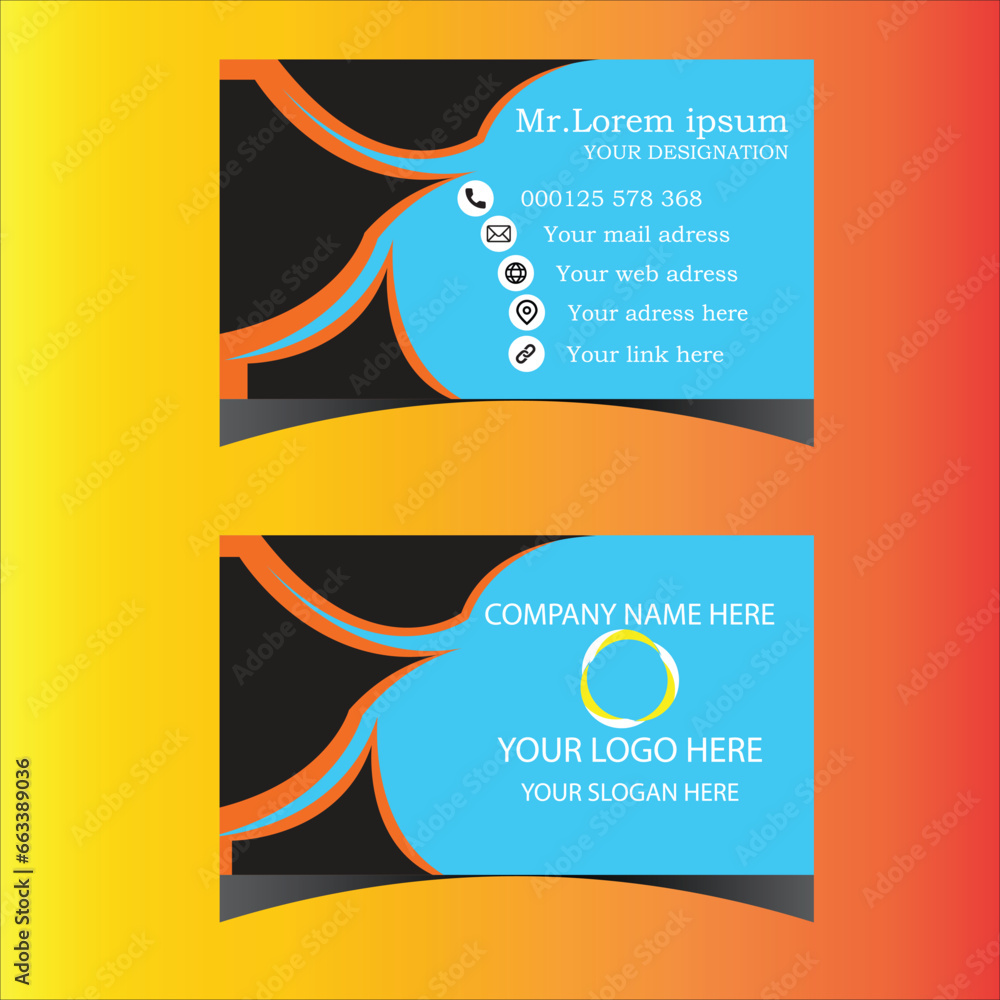 Wall mural business card template