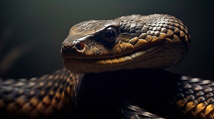 Poisonous Egyptian cobra. Generation AI