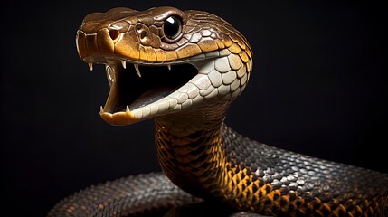 Fototapeta premium Poisonous Egyptian cobra. Generation AI