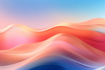 abstract 3d background wave lines peach shades gradient.
