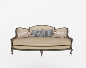 Wasabi sofa isolated on white background 