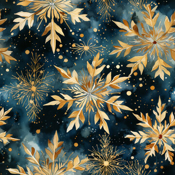 Christmas seamless floral pattern Seamless Digital Paper Background, floral stars