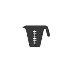 Pictograph of measurement jar for template logo, icon, and identity vector designs